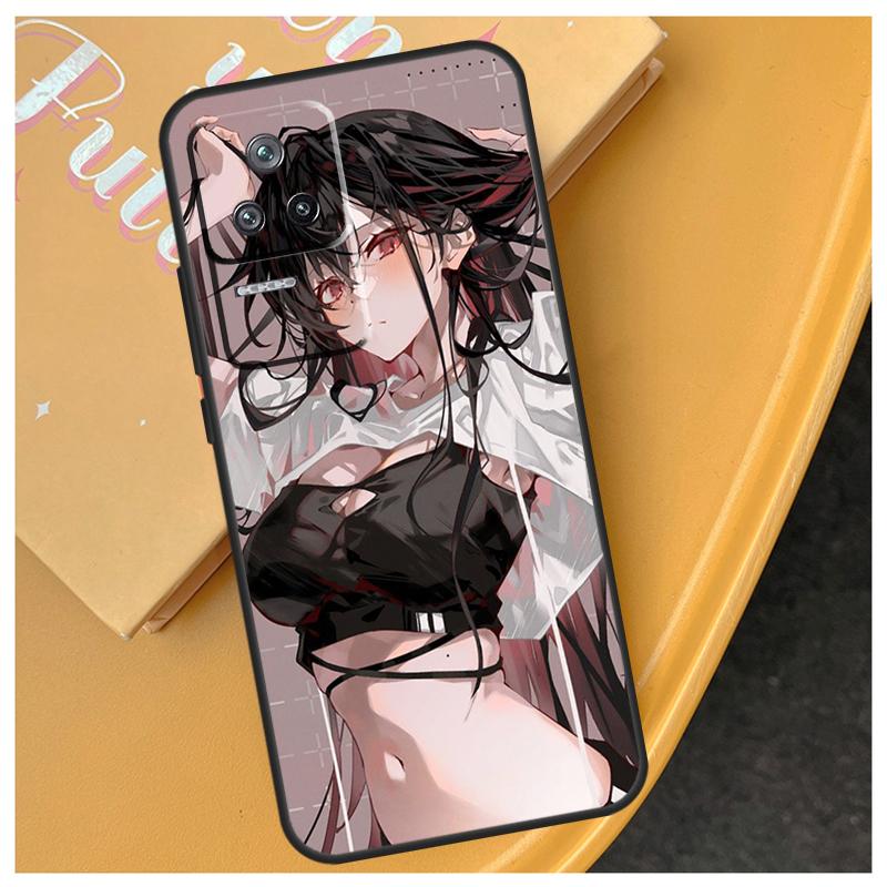 Чехол в японском стиле с аниме-девушкой для Xiaomi 15 14 Ultra 17 Pro Max 13T 14T 15T POCO F5 F6 F7 Pro X5 X6 X7 F8 Ultra Case