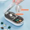 Портативный режущий контейнер для таблеток Yousheng 2-в-1 с острым лезвием из нержавеющей стали пищевого класса, многофункциональный контейнер для хранения капсул и таблеток, органайзер