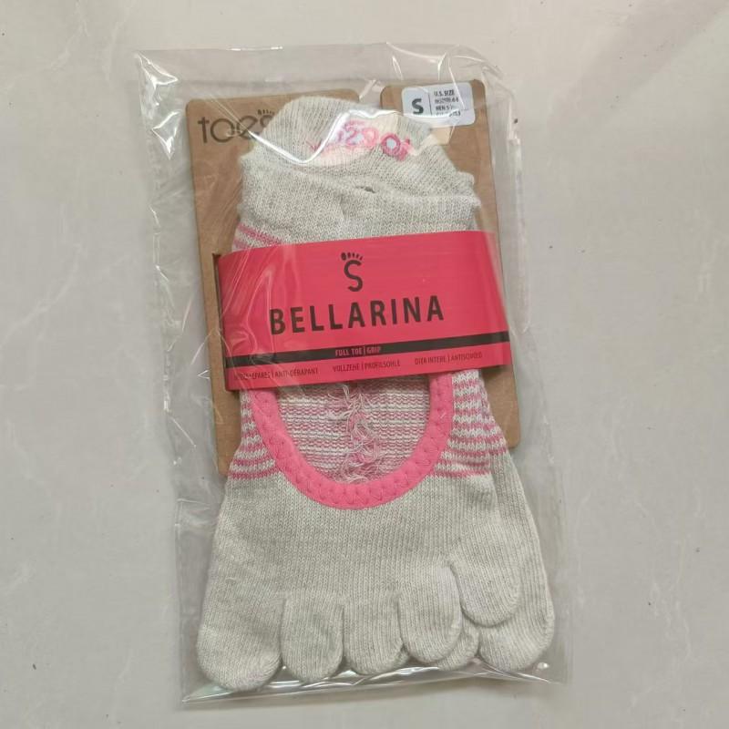 Non-Slip Toe Socks Pilates Yoga Gym Half Cotton Short Tube Women Youth