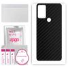 apgo Protective Skin Sticker for the Back Compatible with Motorola Moto G Play 2022, Wrap Film, Foil, Vinyl - Pattern Carbon Black