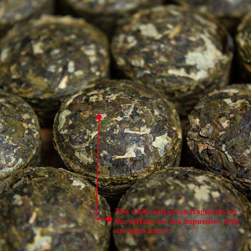 Мини-чай для фитнеса Pu Erh Tuocha со вкусом листьев лотоса Shen Puer Pu'er 500 г в сыром виде