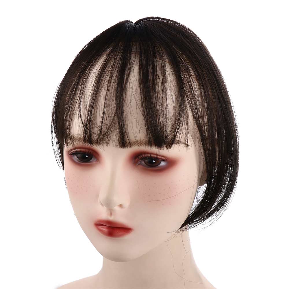 Women Synthetic Hair Neat Topper Invisible Fringe Front Wigs Wig Fake Hair Bangs Air Bangs