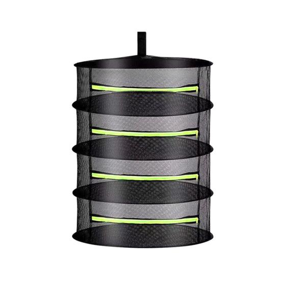 60 см 2/4/6/8 слоев сетка для сушки трав с S-образным крючком, складная корзина для сушки растений с застежкой-молнией, прочная сетка для сушки растений для использования в помещении и на открытом воздухе