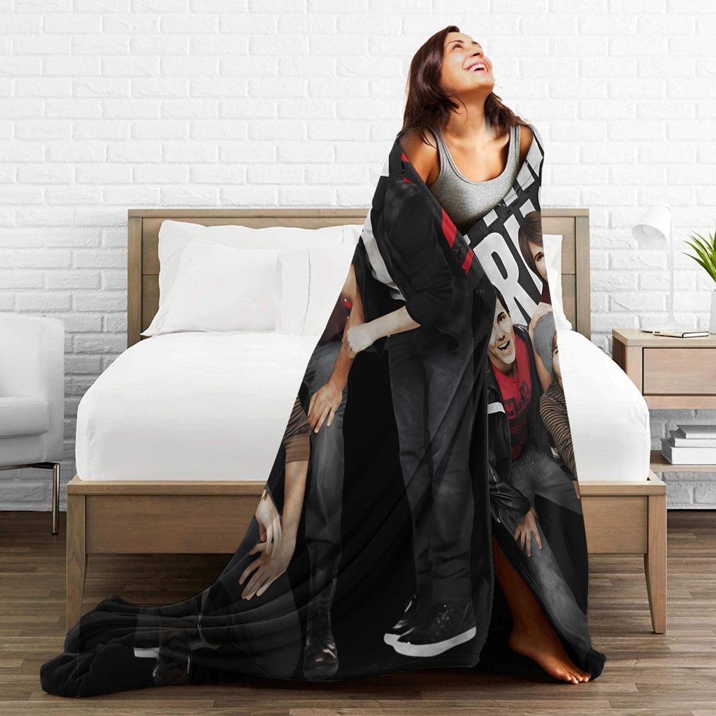 Big Time Rush in Real Life Worldwide Tour 2025 Plush Blanket Boy Girl Flannel Throw Blanket For Living Room Soft Bedspread Gift