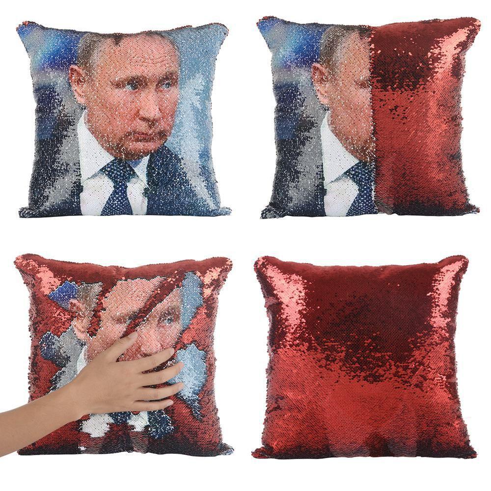 Подушка для смены лица Николас Кейдж Дональд Трамп Владимир Путин Русалка Чехол-подушка