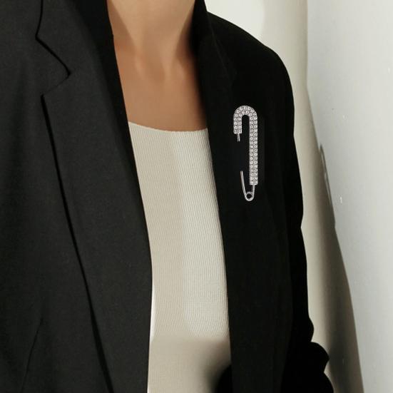 Женская брошь-булавка, зажим для свитера/шали, со стразами, безопасная булавка, зажим для платья/рубашки, брошь для кардиганов/шарфов