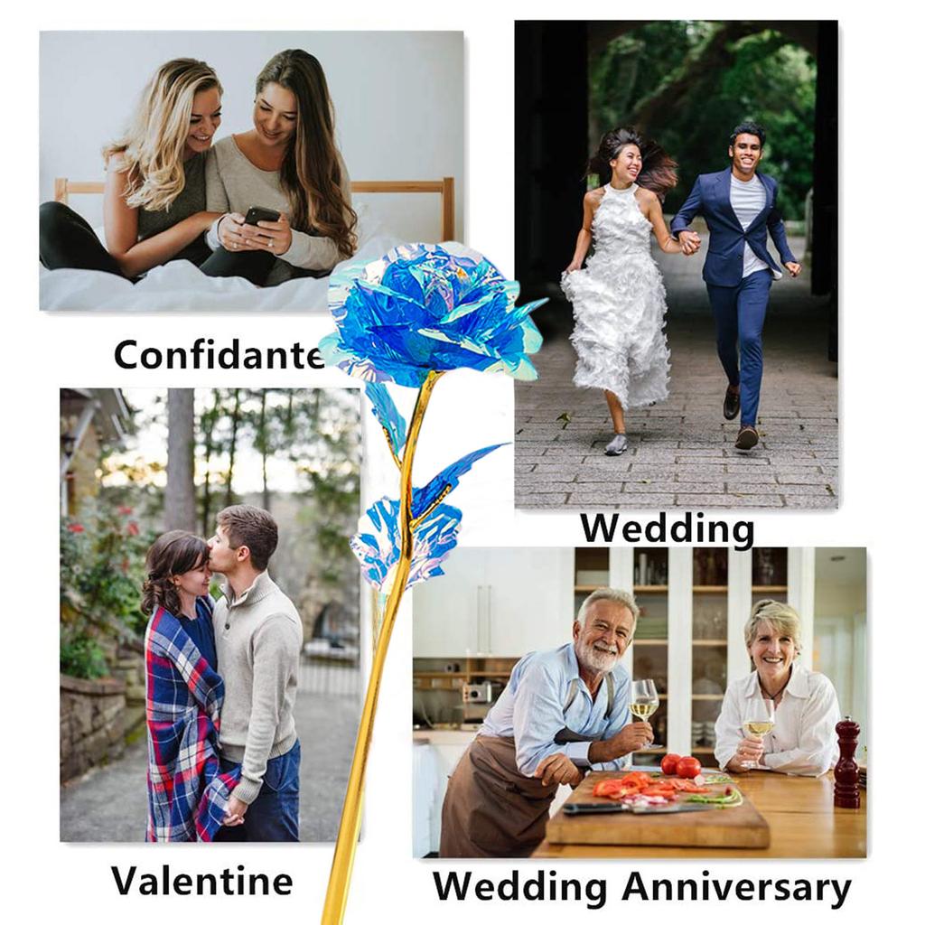 5PC Colorful  Rose Artificial Flower Unique Gifts For Girls