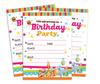 Darling Souvenir White Birthday Invitation Card 28 Pcs Fill or Write In Blank Invites Printable Party Supplies 5 X 7
