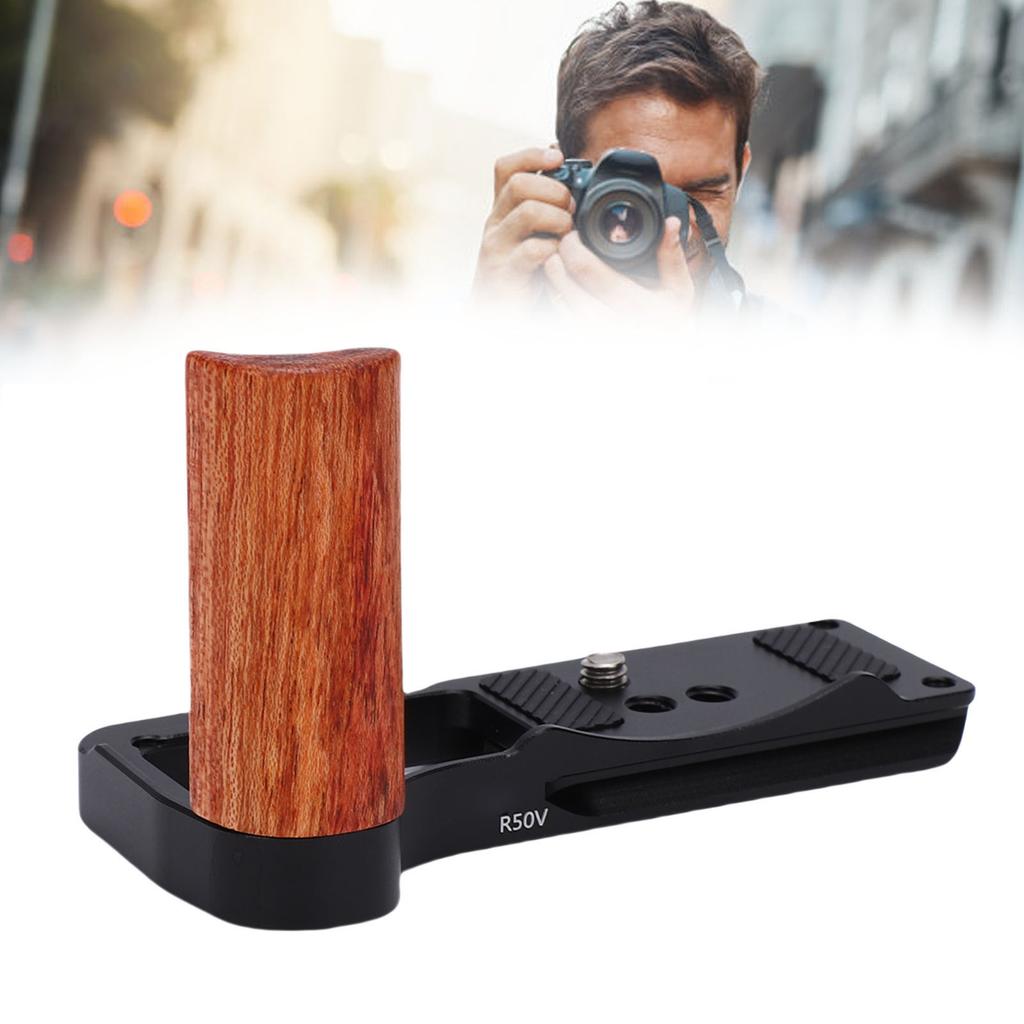 Handgrip L Shape Bracket Handle Fit for R50V Camera with Built In Quick Release Plate Hand Grip Holder Anti Slip Pads Design