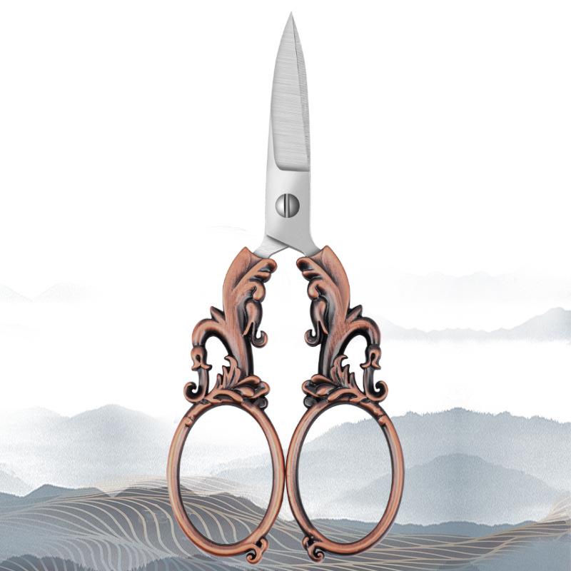 Embroidery Scissor Tailor'S Scissors Electroplated Retro Small Scissors DIY Apparel Sewing Supplies Arts&Crafts Office Scissors