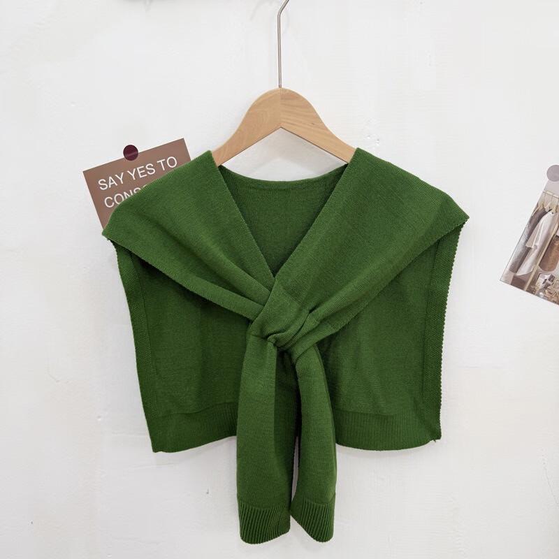 Женская универсальная вязаная накидка на плечи в корейском стиле