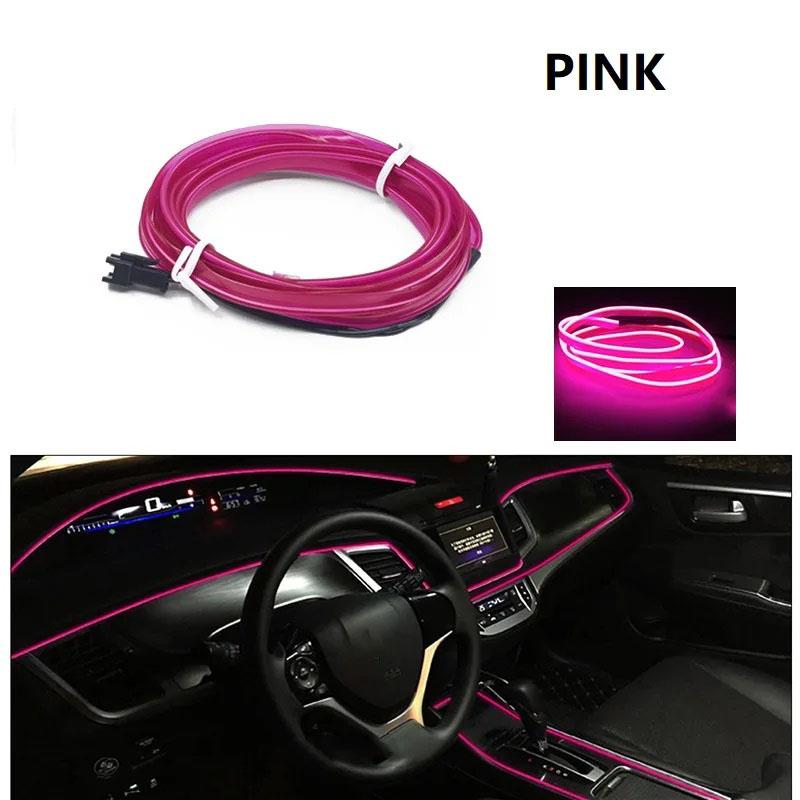 Car Interior Led Decorative Lamp 1M/2M/3M/4M/5M Wiring Neon Strip For Auto DIY Flexible Ambient Light USB Party Atmosphere Diode