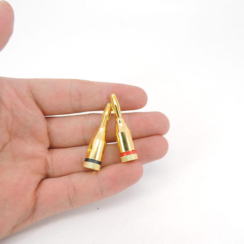 Красный черный позолоченный музыкальный аудио динамик 4 мм разъем типа «банан» открытый винтовой разъем