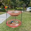 Outdoor Hanging Birds Bath Hummingbird Bath Tray Duel Layer Wildbird Feeder Bowl for Garden Backyard Patio Decor