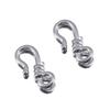 5pcs Stainless Steel Personalized Vintage Design Hook Bracelet Necklace Connection Buckle for DIY Jewelry Making Cool Components
