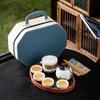 Light Luxury Business Annual Meeting Gifts Qingshan Flying Bird Chinese Tea Set Car Business Camping Kuaike Portable Tea Making