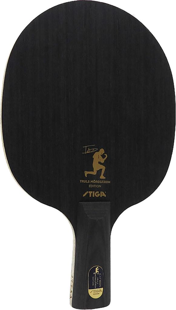 STIGA Table Tennis Penhold Table Tennis Carbon Truls Edition Racket, J.T.T.A.A. (Japan Association) Approved, (Round Type), PEN, Black, 1602-1901-65