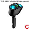 Car Cigarette Lighter 12V-24V Socket Splitter Blue Atmosphere Light PD QC3.0 2 USB Charger C Ports for Mobile Phone DVR Charging
