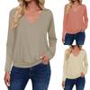 Womens Basic T-Shirts Long Sleeve Curved Hem Summer Tops Fitted Tees Clothing