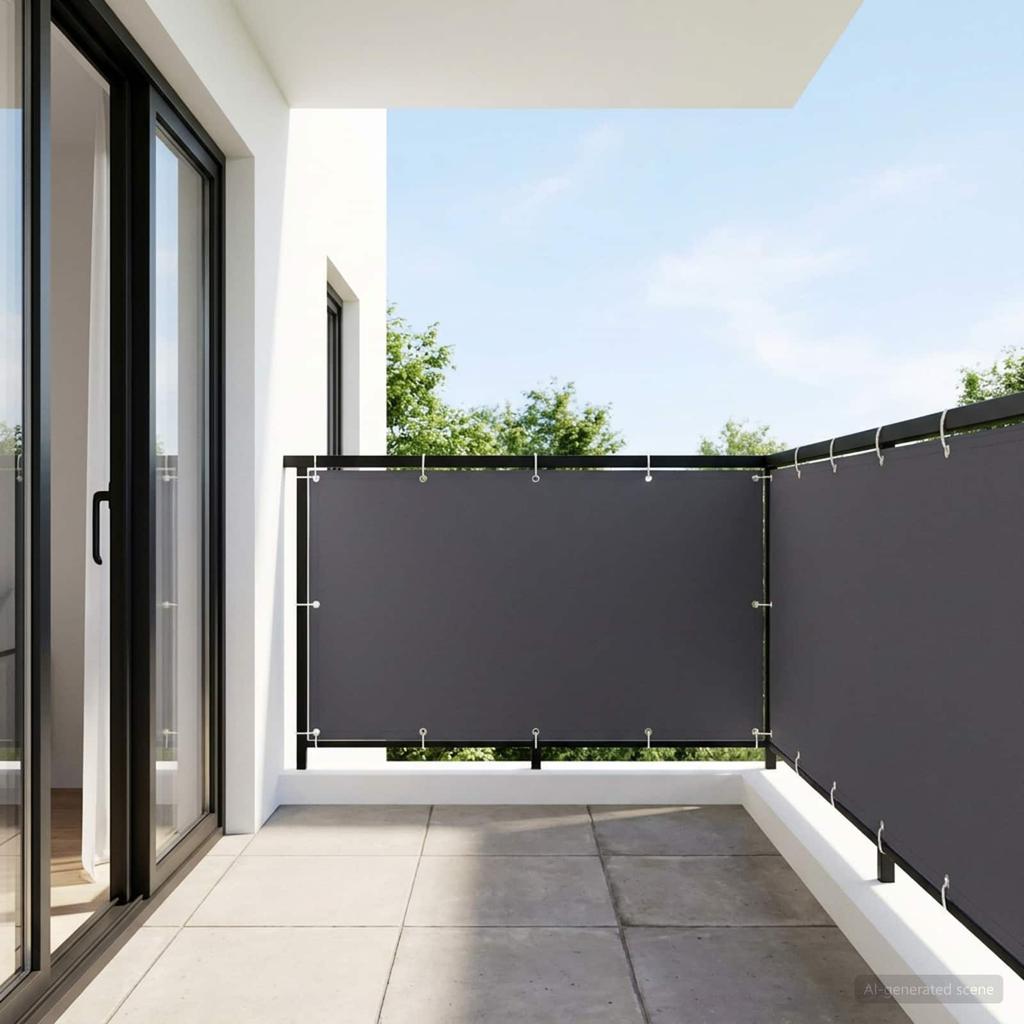 Balcony Privacy Screen 1.2 x 25 m Fabric with PU Coating