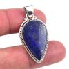 Natural Lapis Lazuli Gemstone 925 Solid Sterling Silver Gift Pendant 1.50" y4H57