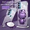 Милый 3D Кролик Макияж Зеркало Подставка Покрытие Чехол Для Motorola Moto Edge 20 30 G9 G8 Power Play Plus Защитная Задняя Крышка На Edge20
