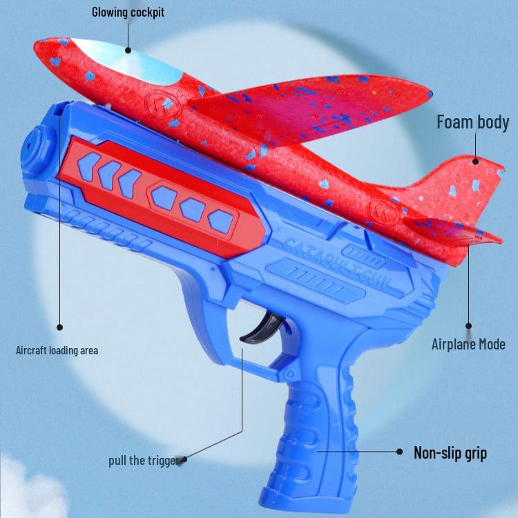 Popular Internet Star Catapult Airplane Toy - Foam Light Launcher for Boys and Girls