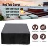 Outdoor Weatherproof Hot Tub Cover Waterproof Fabric Adjustable Drawstring Design UV-Resistant Heavy