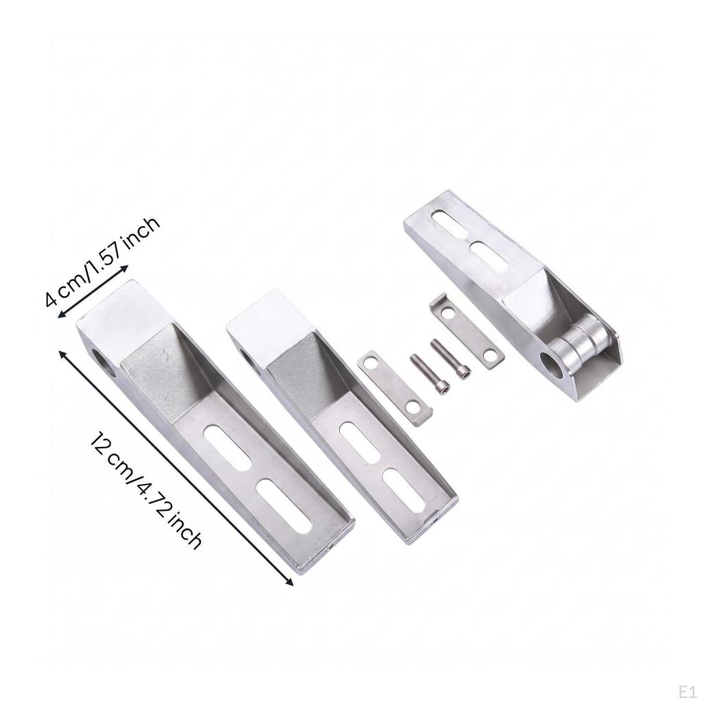 Hanging Bracket Pair Metal Pulley Support SilverToned Hardware