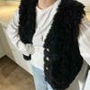 Осень и зима новая имитация меха жилет ягненок шерсть утолщенное короткое пальто ягненок кудрявая шерсть универсальный свободный жилет