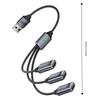 with Converter 3-in-1 USB Splitter Data Transfer OTG Adapter Multifunctional Y Cord  Phone Laptop