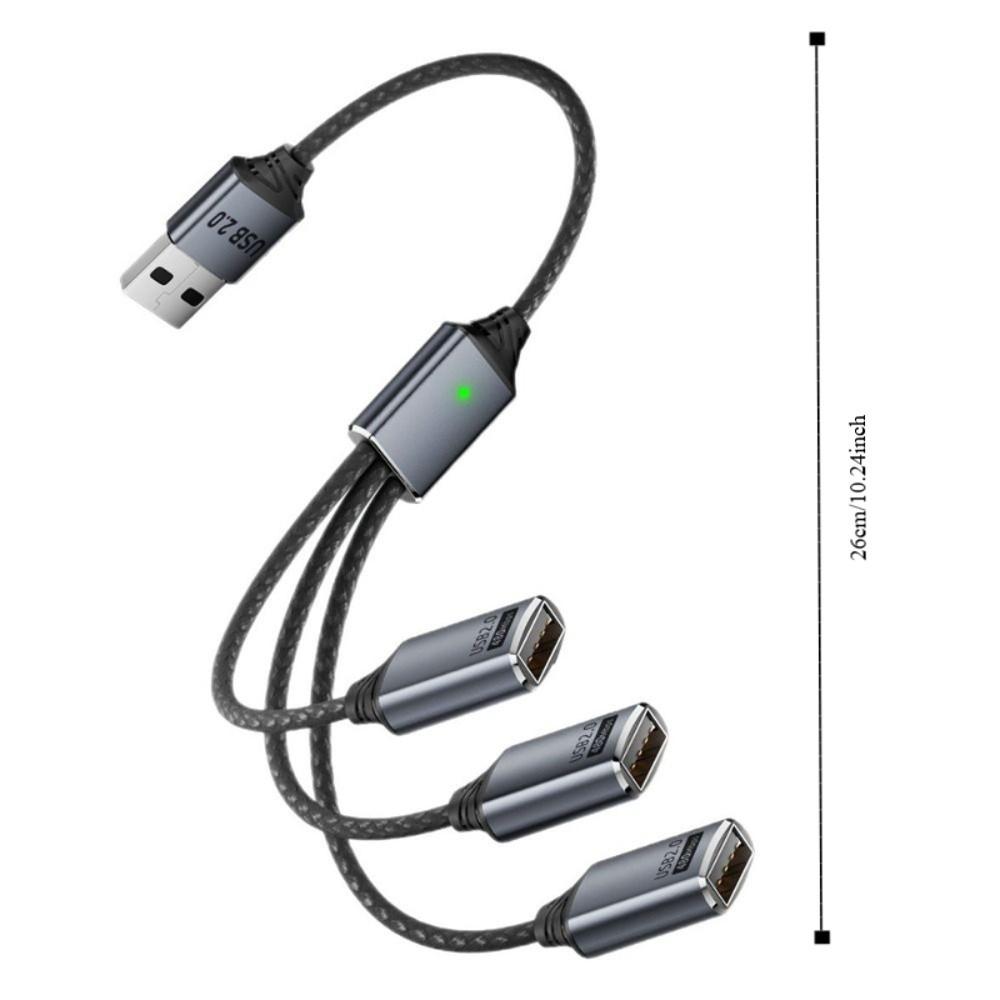 with Converter 3-in-1 USB Splitter Data Transfer OTG Adapter Multifunctional Y Cord Phone Laptop