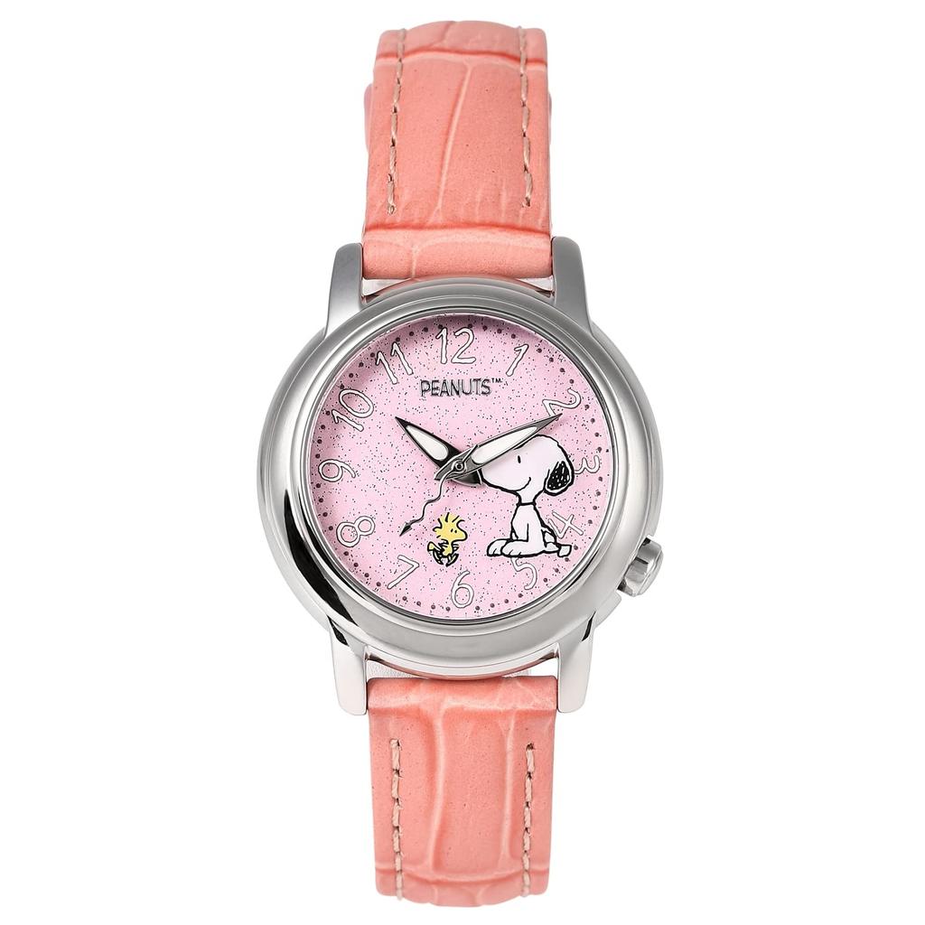 Snoopy Watch World Limited 100 шт., каждая с серийным номером, японская модель, ремешок из натуральной кожи, женские (розовый)