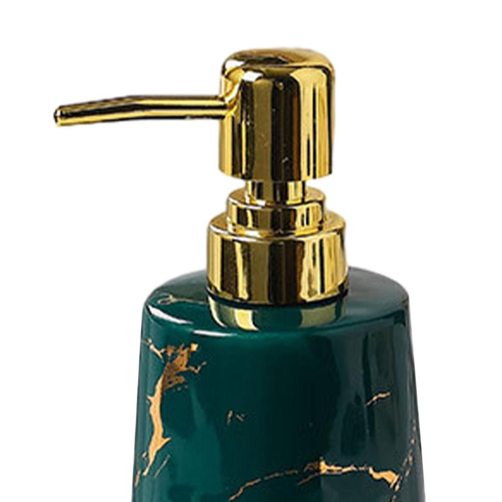 Ceramic Pump Soap Dispenser, Hand Pump Lotion Bottle, Waterproof Body Wash Dispenser, Refillable for Laundry,