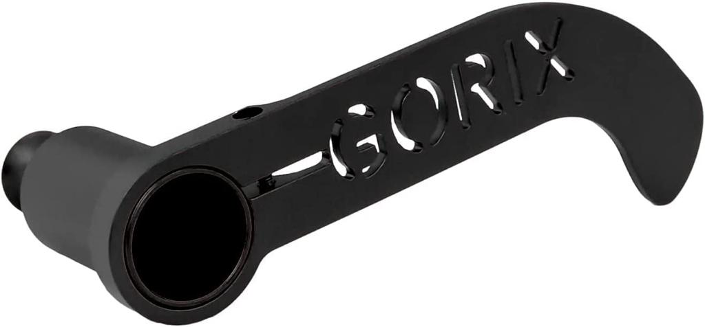 GORIX Bicycle Derailleur Guard, CNC Lightweight, Light Mount (GX-DGUARD), Prevents Rear Derailleur Contact with Road Bikes (Black)