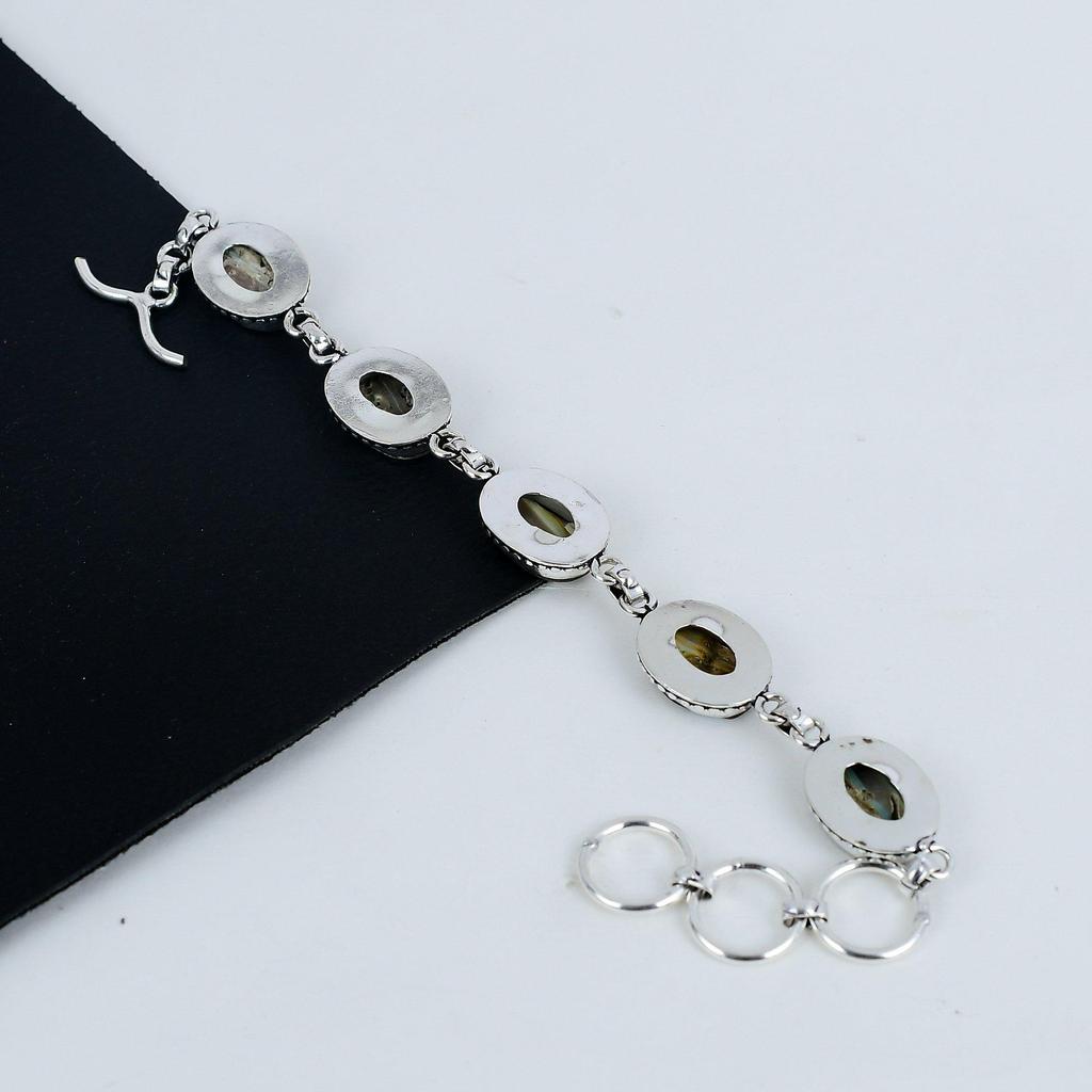 Красивый браслет из драгоценных камней в виде ракушки-ушка ручной работы из серебра 925 пробы, браслет из ракушки-ушка для жены, браслет унисекс, подарок на День отца