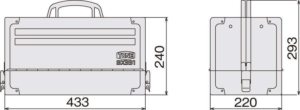 Чемодан для инструментов TONE BX331 красный