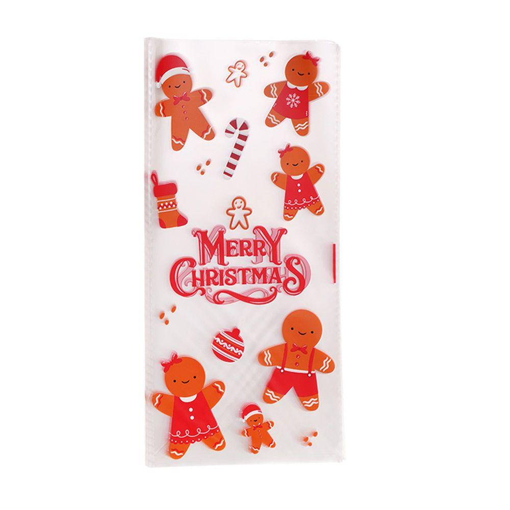 Santa Claus Snow Bell Tree Cookie Packing Candy Cellophane Bag Christmas Gift Bags Baking Packaging