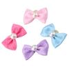 20pcs Small Dog Puppy Dots Faux Pearl Bow Pattern Hair Rope Hair Band for Dogs Cats
