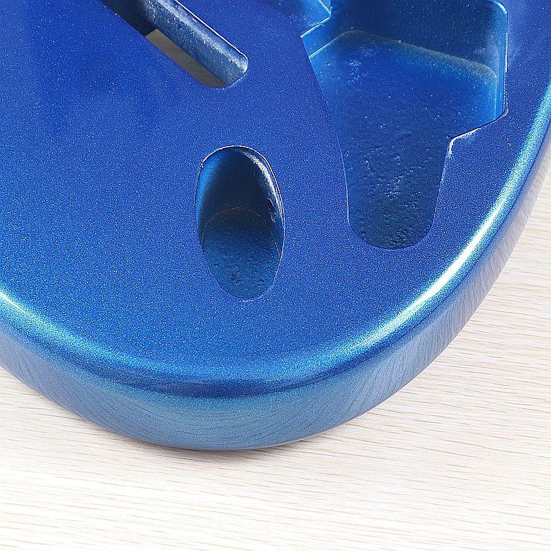Metallic Blue Glossy Poplar Electric Guitar Body with Three Single-Coil Pickups for DIY Modification