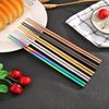Stainless Steel Chopsticks Portable Non-slip Environmental Protection Food Sticks Kitchen Dining Tableware Accessories