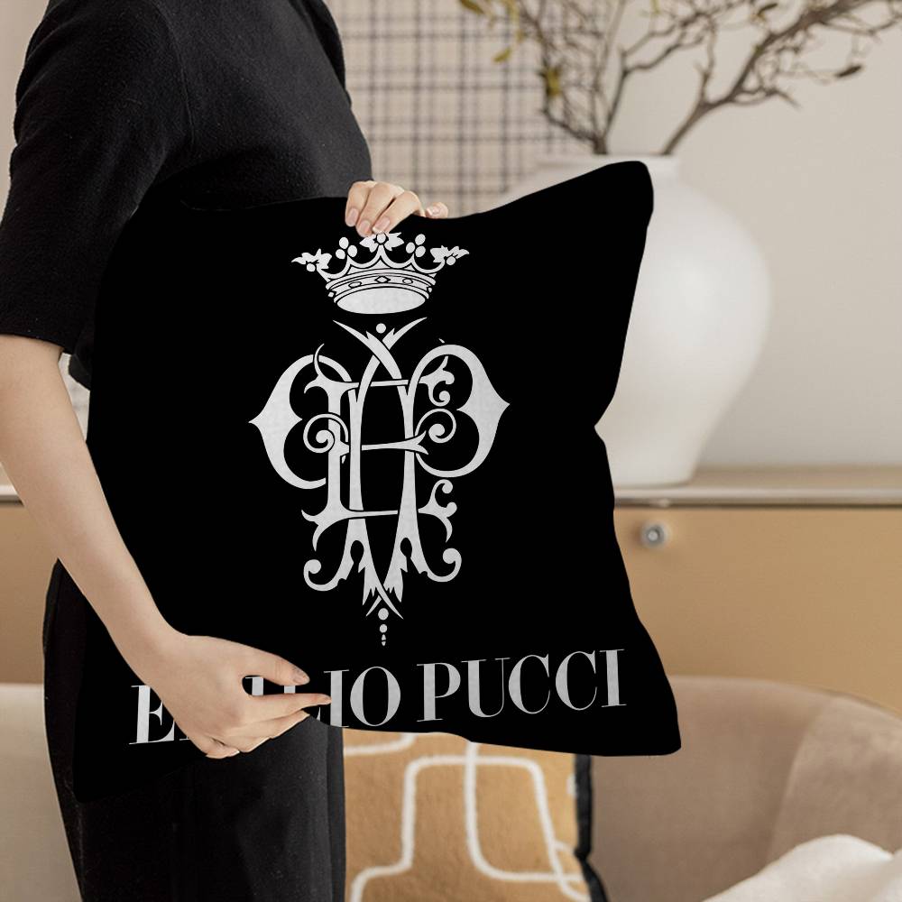 EEmilios PPucciS Logo Maple Design Cushion Cover Happy Autumn Harvest Decor Holiday Decorati Pillow Cover