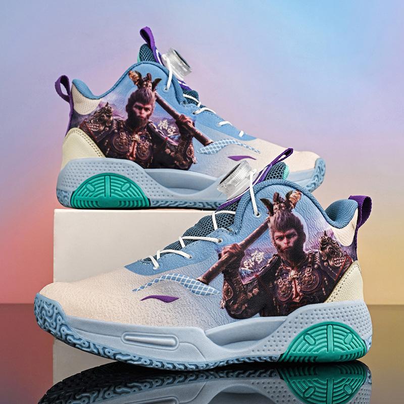 Wukong Fashion Children Sneakers Sport Basketball Shoes Casual Breathable Kids Sneakers Light Boys Girls Running Shoes Anime Cosplay Kids Mesh Shoes