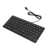 Keyboard 78 Key Mute Ultra Thin Wired Mini USB Interface Desktop Computer Small Language Keyboard