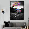 Black Elephant Canvas Paintings On The Wall Posters And Prints Modren Graffiti Art Animal Pictures for Kids Room Home Decoration