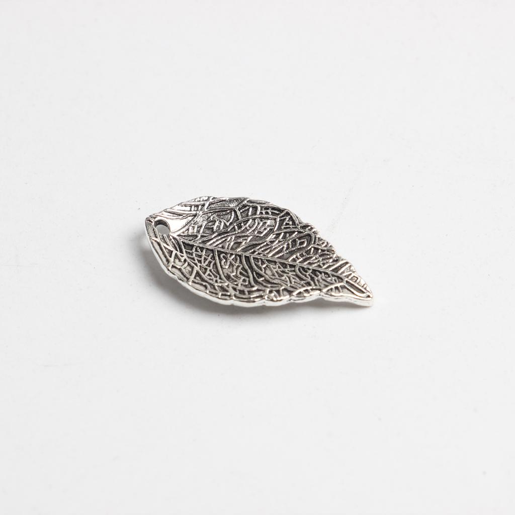 20pcs Vintage Alloy Leaf Leaves Pendant Charms DIY Jewelry Findings Sliver