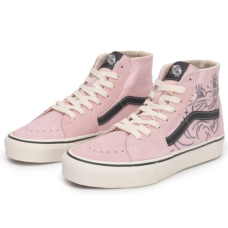 Vans Sk8 Hi Comfortable Versatile High Top Skate Shoes Women Sneakers Pink VN0A5KRUCCI