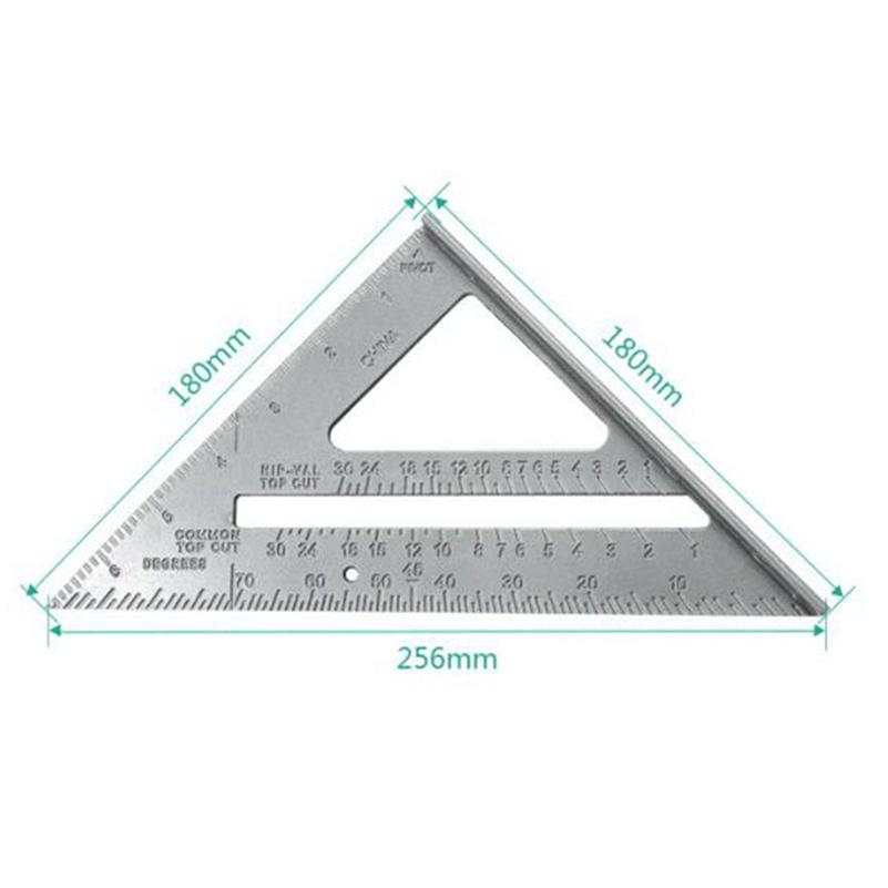 Треугольная линейка утолщенная квадратная деревообрабатывающая измерительная линейка 45 градусов обучающий инструмент