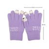 Winter Warm Gloves Thickened Leaky Finger Gloves Washable Knitted Gloves  for Touch Screen