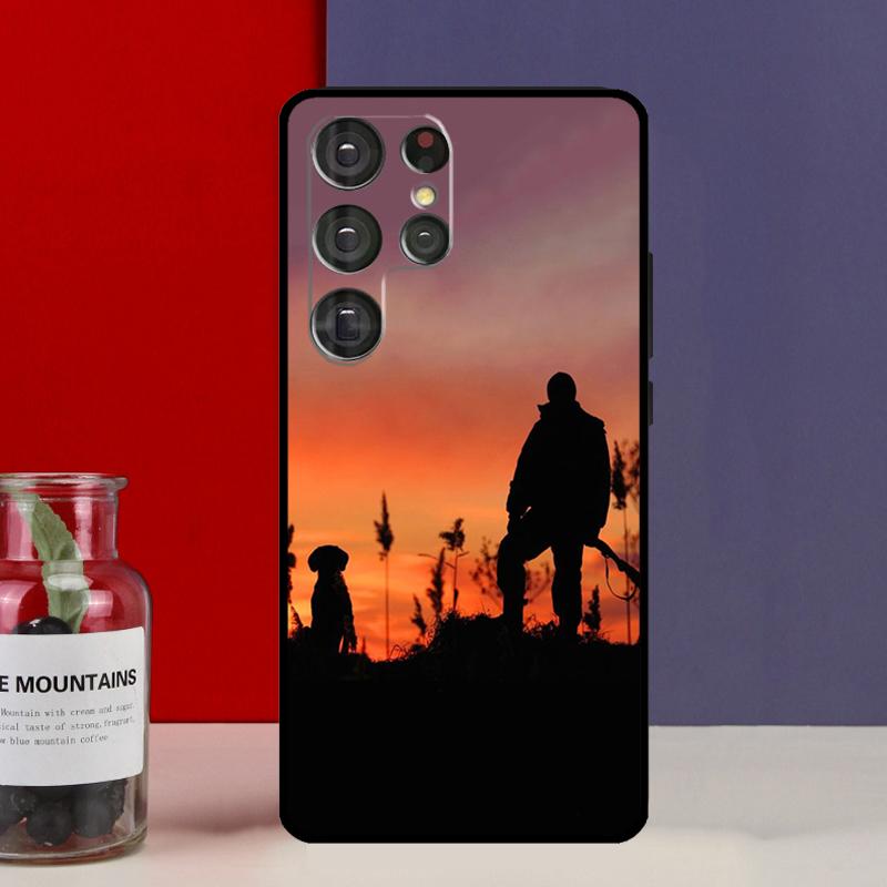Чехол-футляр Hunter Man Fishing Dog для Samsung Galaxy S25 Ultra S9 S10 S20 S21 S22 Plus S23 Ultra S24 FE